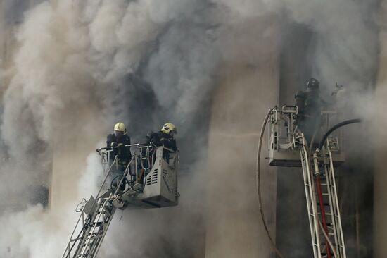 Fire in Moscow's Defense Ministry building