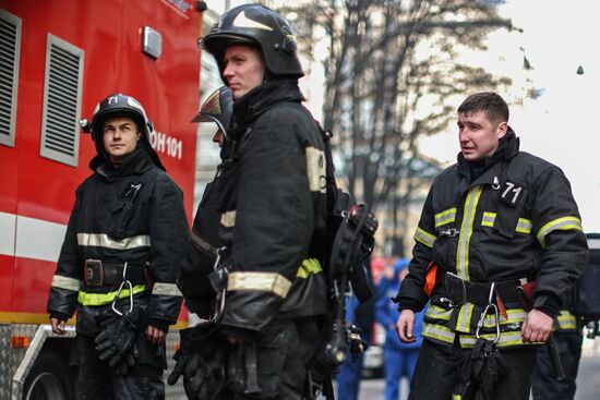 Fire in Defense Ministry building in Moscow
