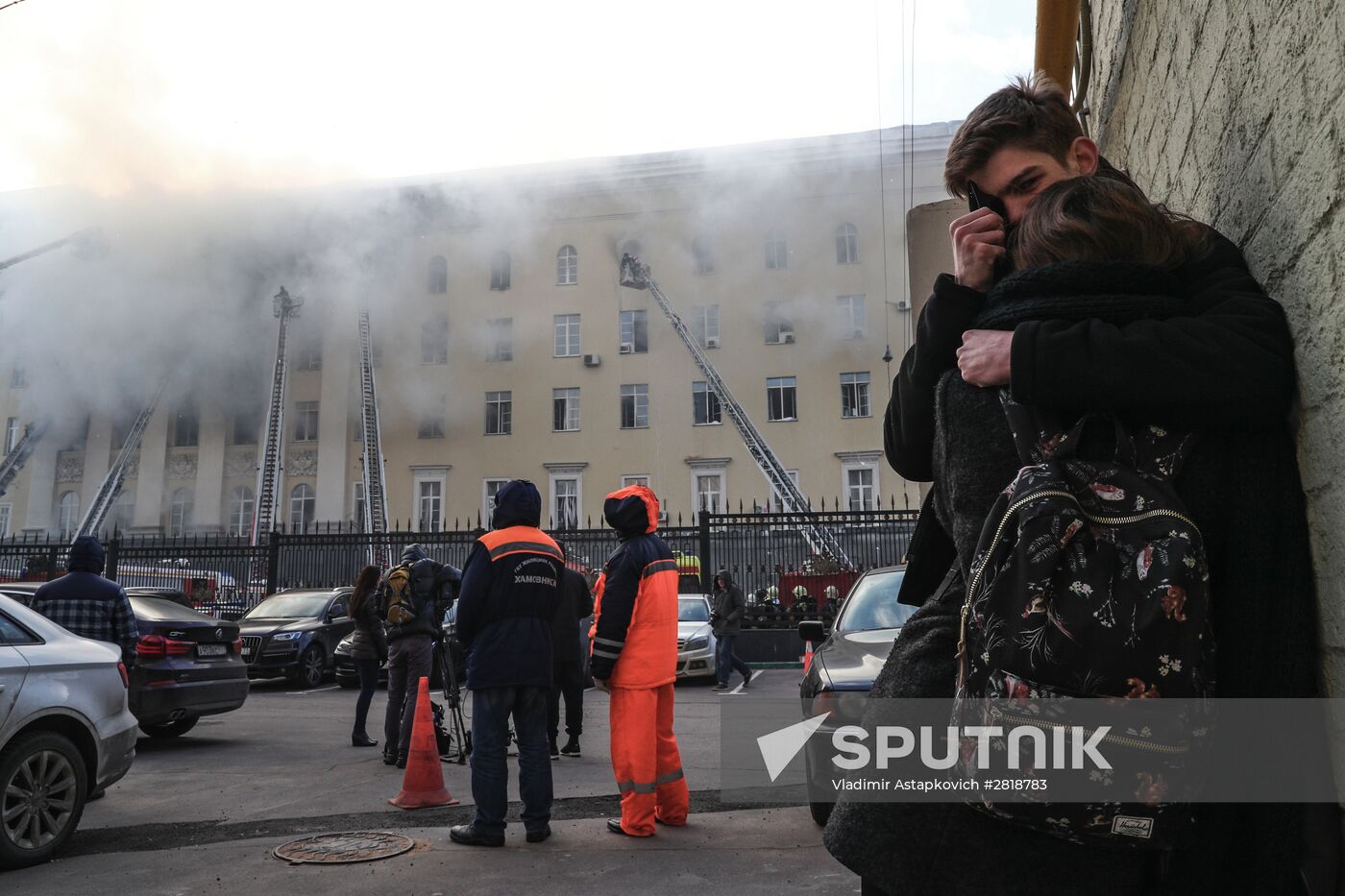 Fire in Defense Ministry building in Moscow