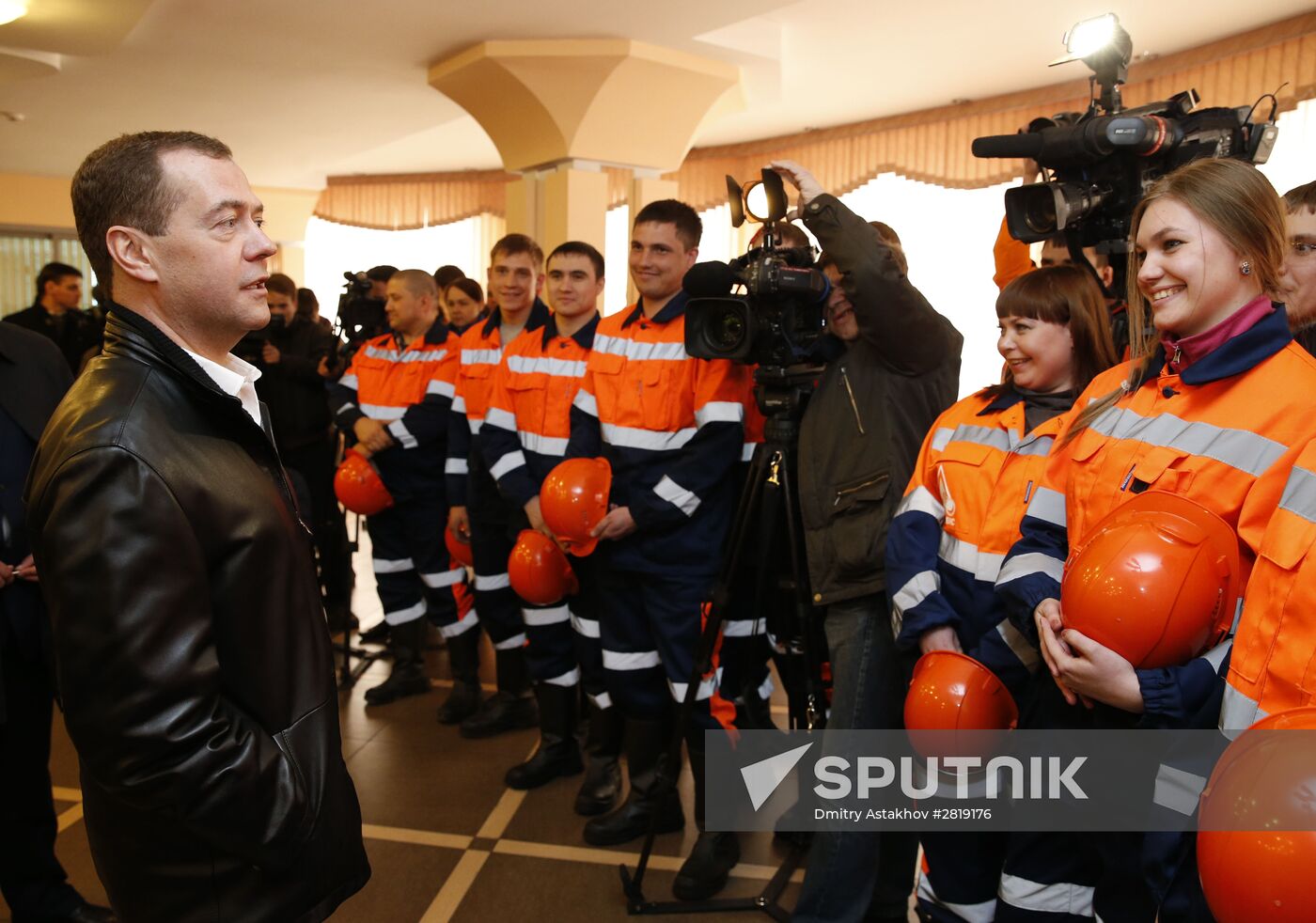 Russian Prime Minister Dmitry Medvedev visits Kemerovo region