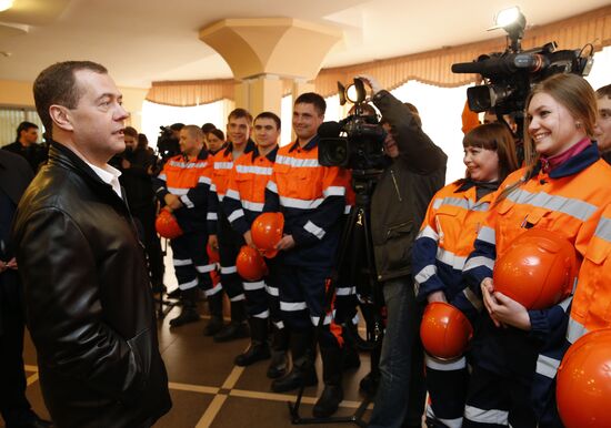 Russian Prime Minister Dmitry Medvedev visits Kemerovo region