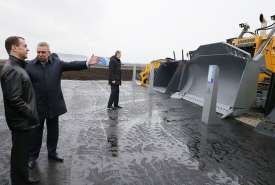 Russian Prime Minister Dmitry Medvedev visits Kemerovo region