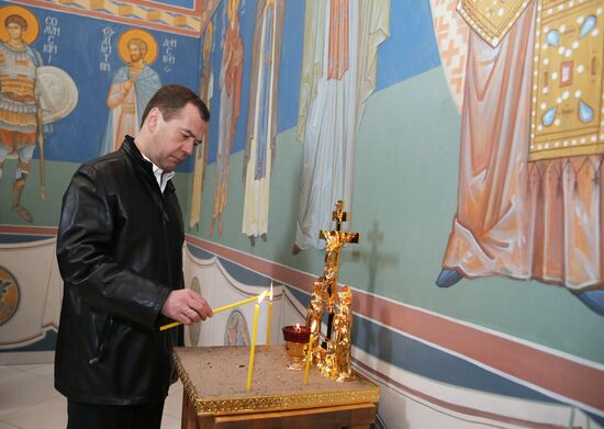 Russian Prime Minister Dmitry Medvedev visits Kemerovo region