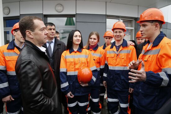 Russian Prime Minister Dmitry Medvedev visits Kemerovo region