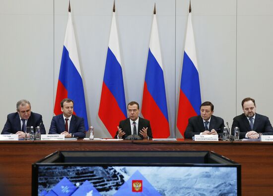 Russian Prime Minister Dmitry Medvedev visits Kemerovo region