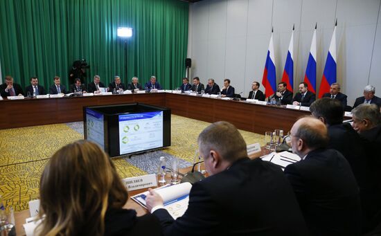 Russian Prime Minister Dmitry Medvedev visits Kemerovo region