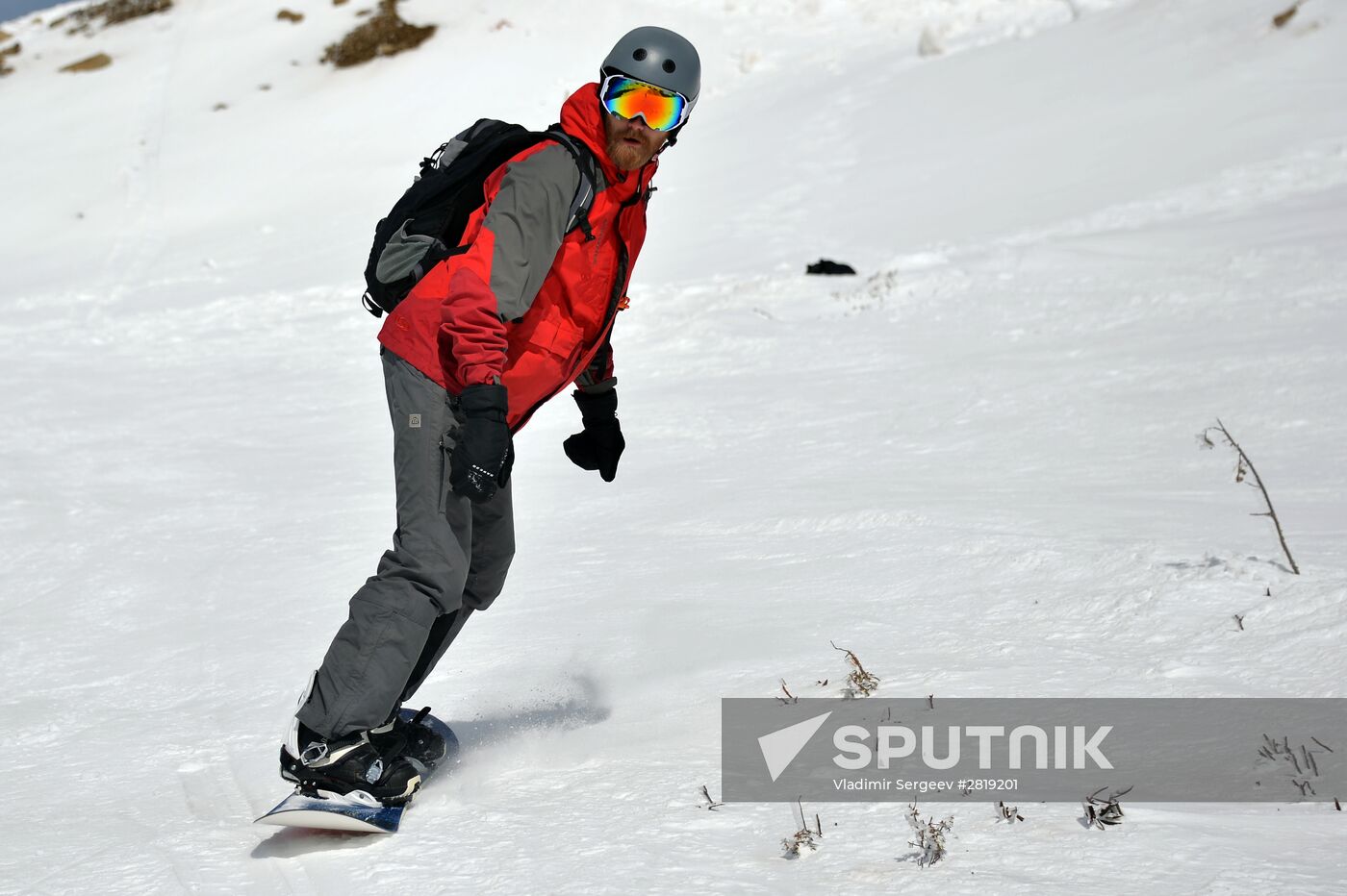 Skiing at Rosa Khutor Alpine Resort in spring