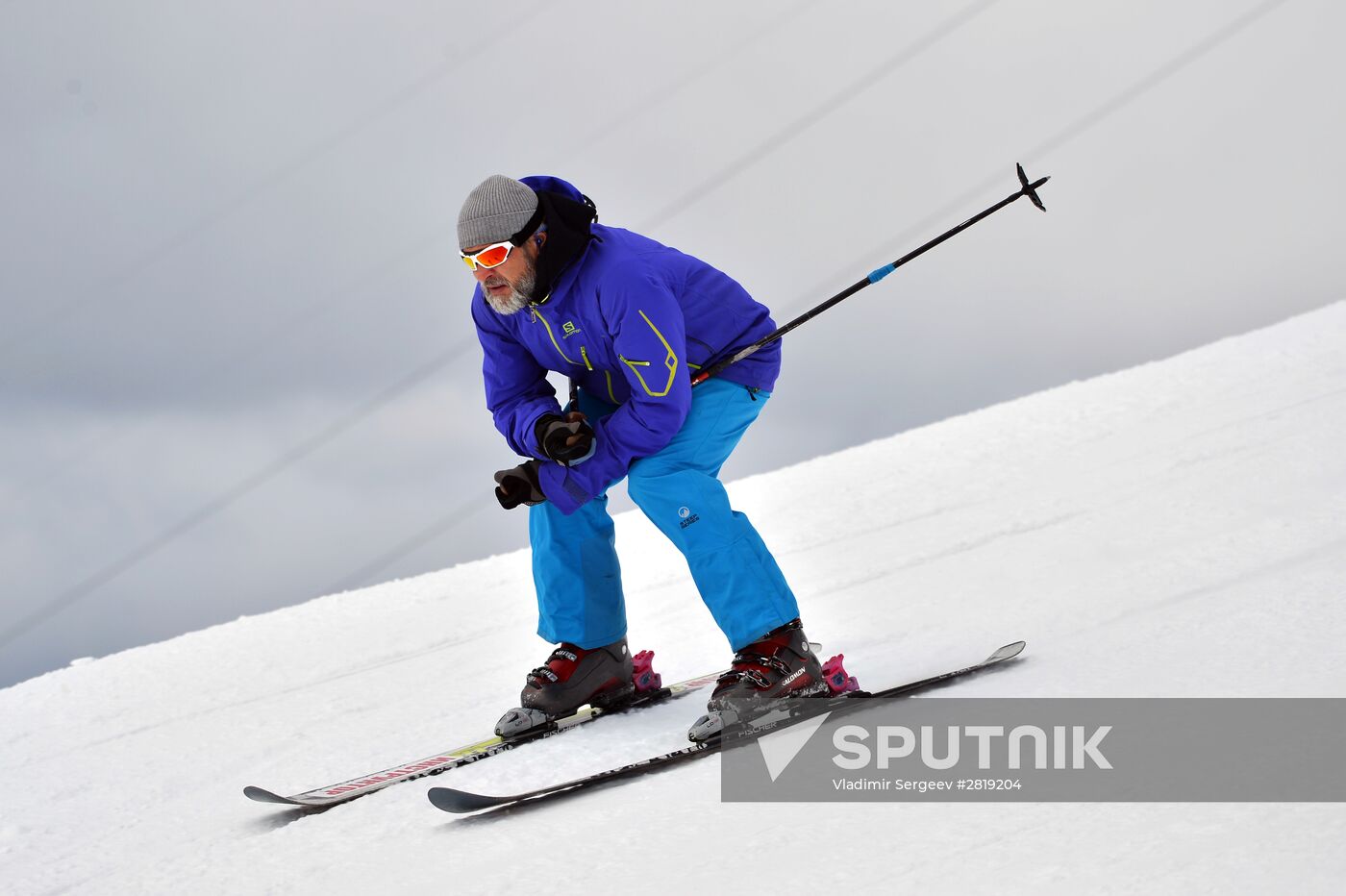 Skiing at Rosa Khutor Alpine Resort in spring