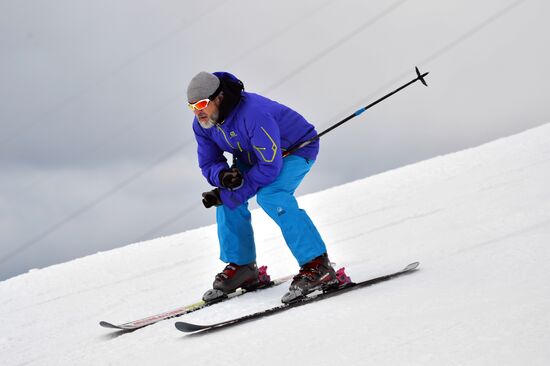 Skiing at Rosa Khutor Alpine Resort in spring