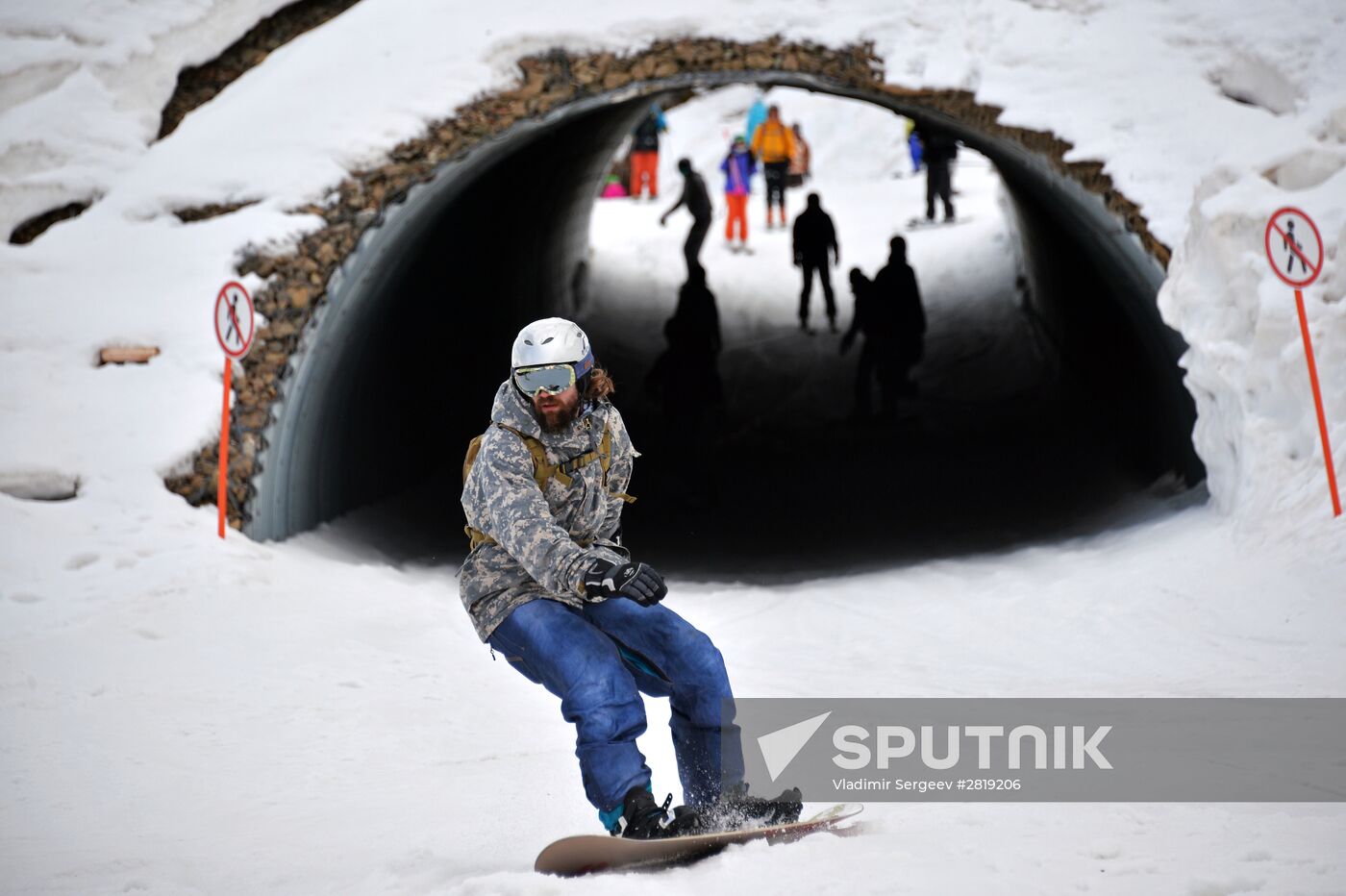 Skiing at Rosa Khutor Alpine Resort in spring