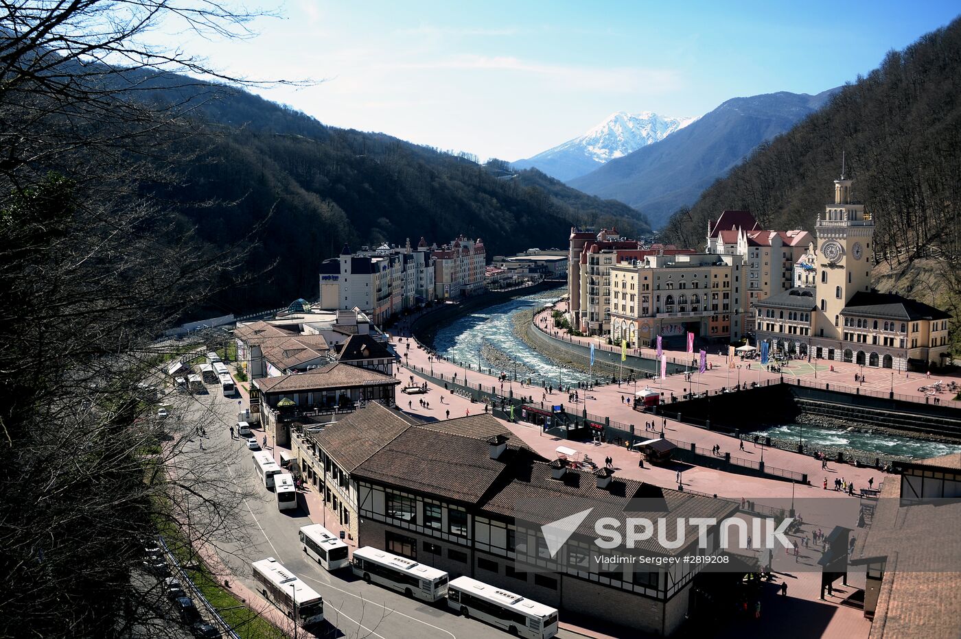 Skiing at Rosa Khutor Alpine Resort in spring
