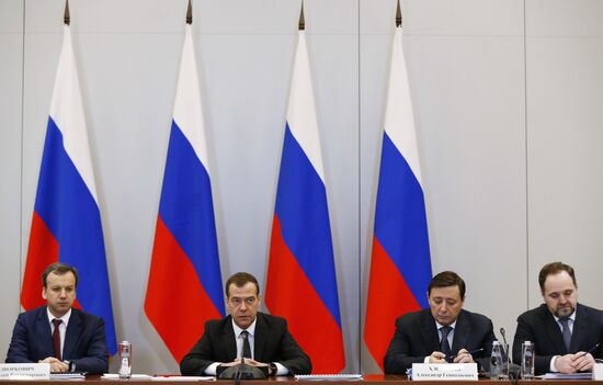 Russian Prime Minister Dmitry Medvedev visits Kemerovo region