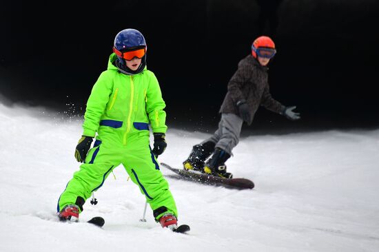 Skiing at Rosa Khutor Alpine Resort in spring