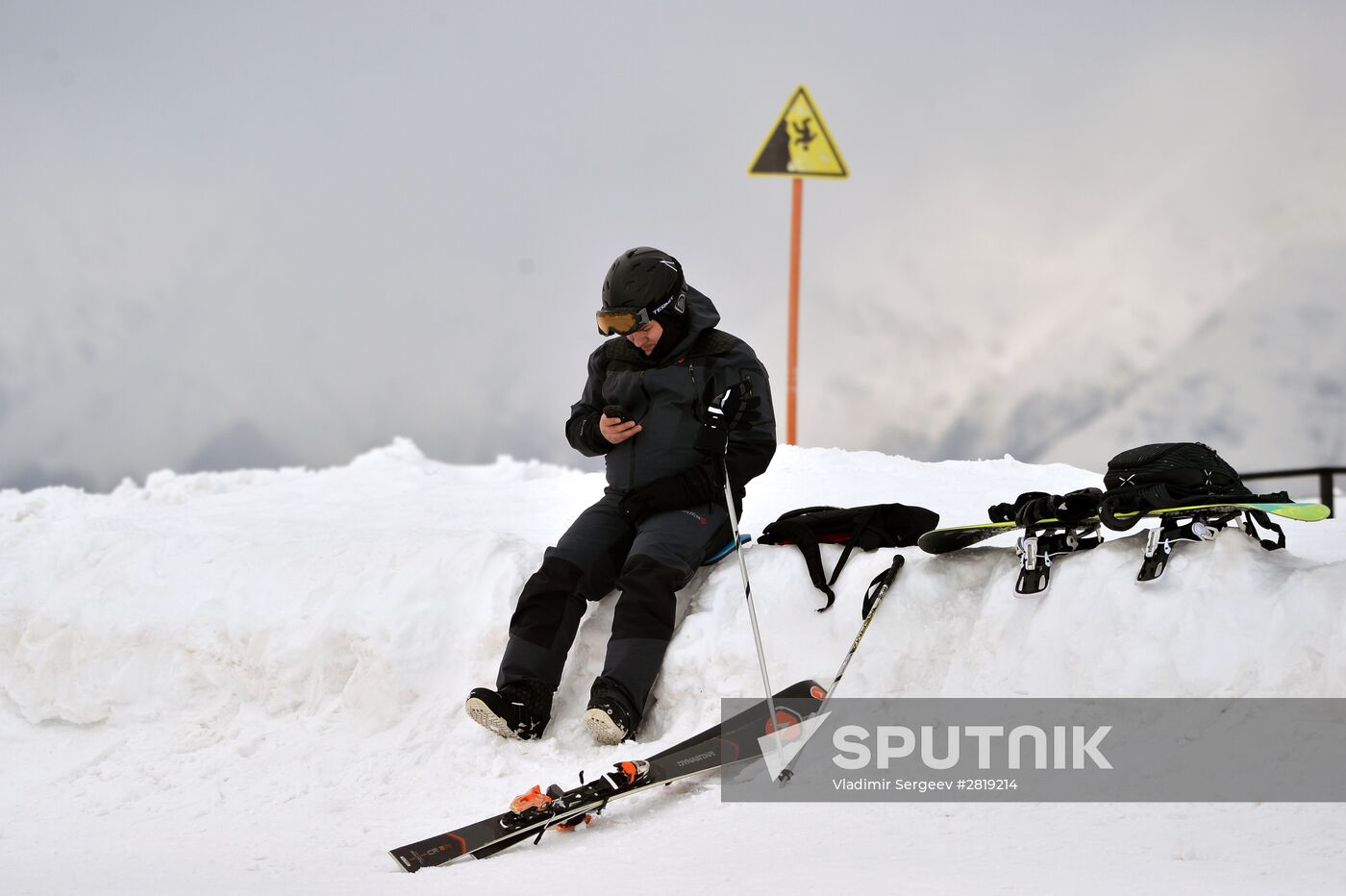 Skiing at Rosa Khutor Alpine Resort in spring