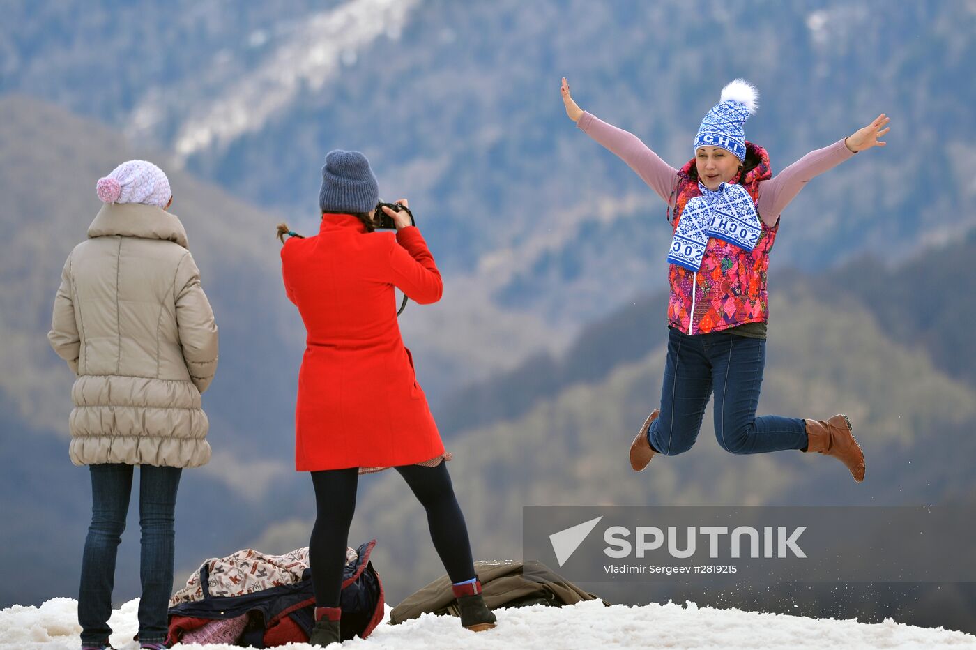 Skiing at Rosa Khutor Alpine Resort in spring