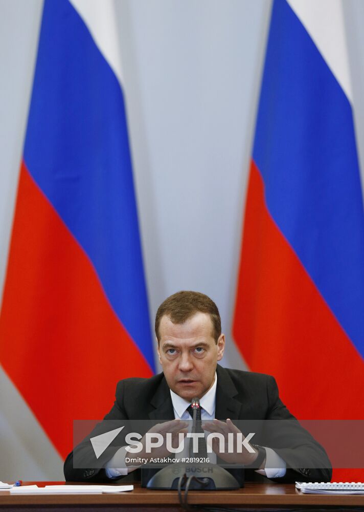 Russian Prime Minister Dmitry Medvedev visits Kemerovo region