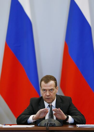 Russian Prime Minister Dmitry Medvedev visits Kemerovo region