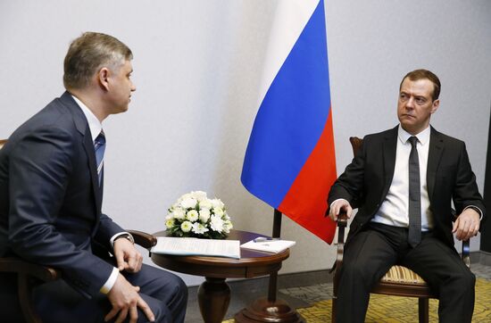 Russian Prime Minister Dmitry Medvedev visits Kemerovo region