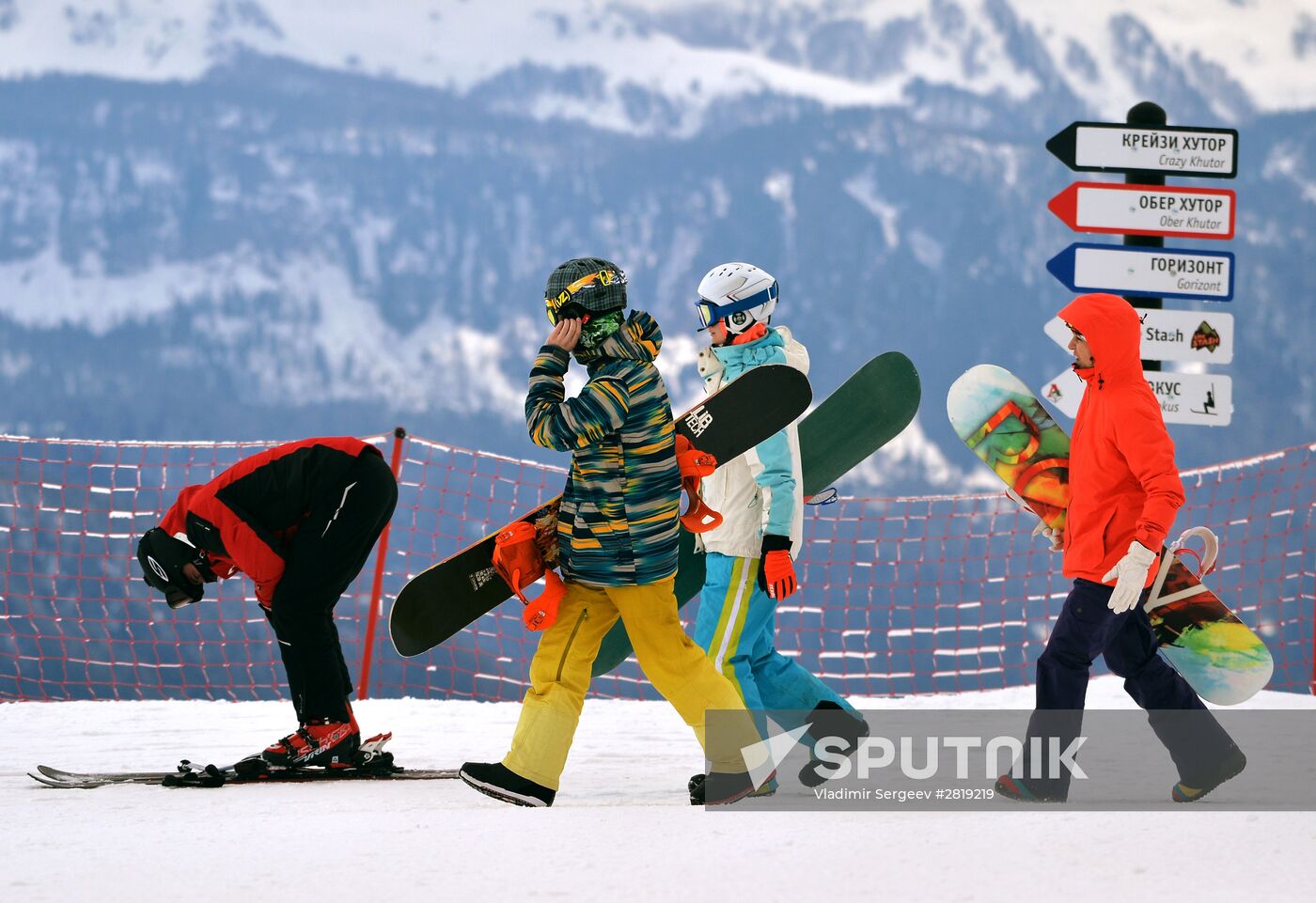 Skiing at Rosa Khutor Alpine Resort in spring