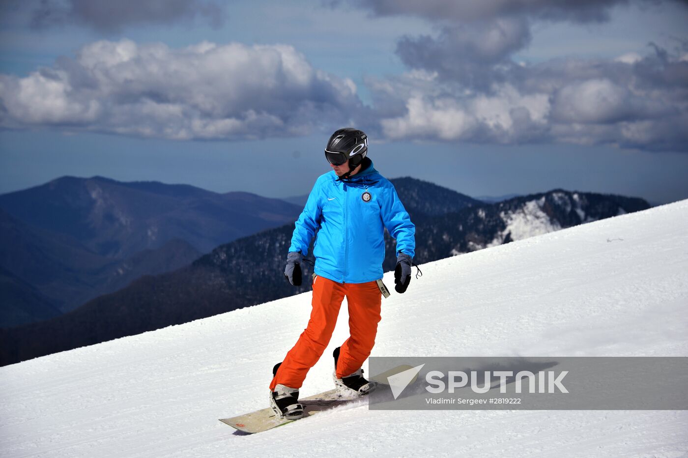 Skiing at Rosa Khutor Alpine Resort in spring