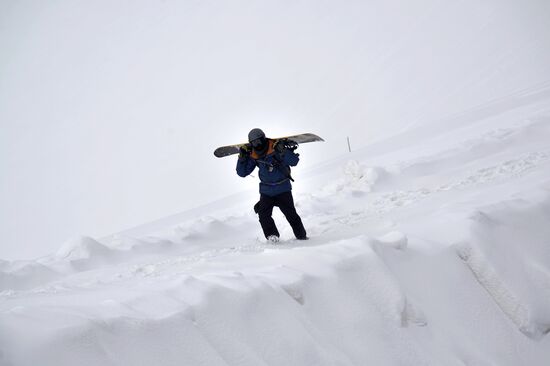 Skiing at Rosa Khutor Alpine Resort in spring