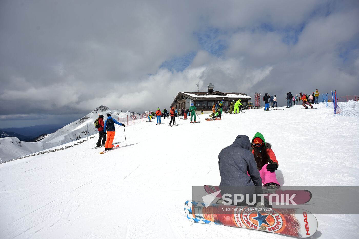 Skiing at Rosa Khutor Alpine Resort in spring