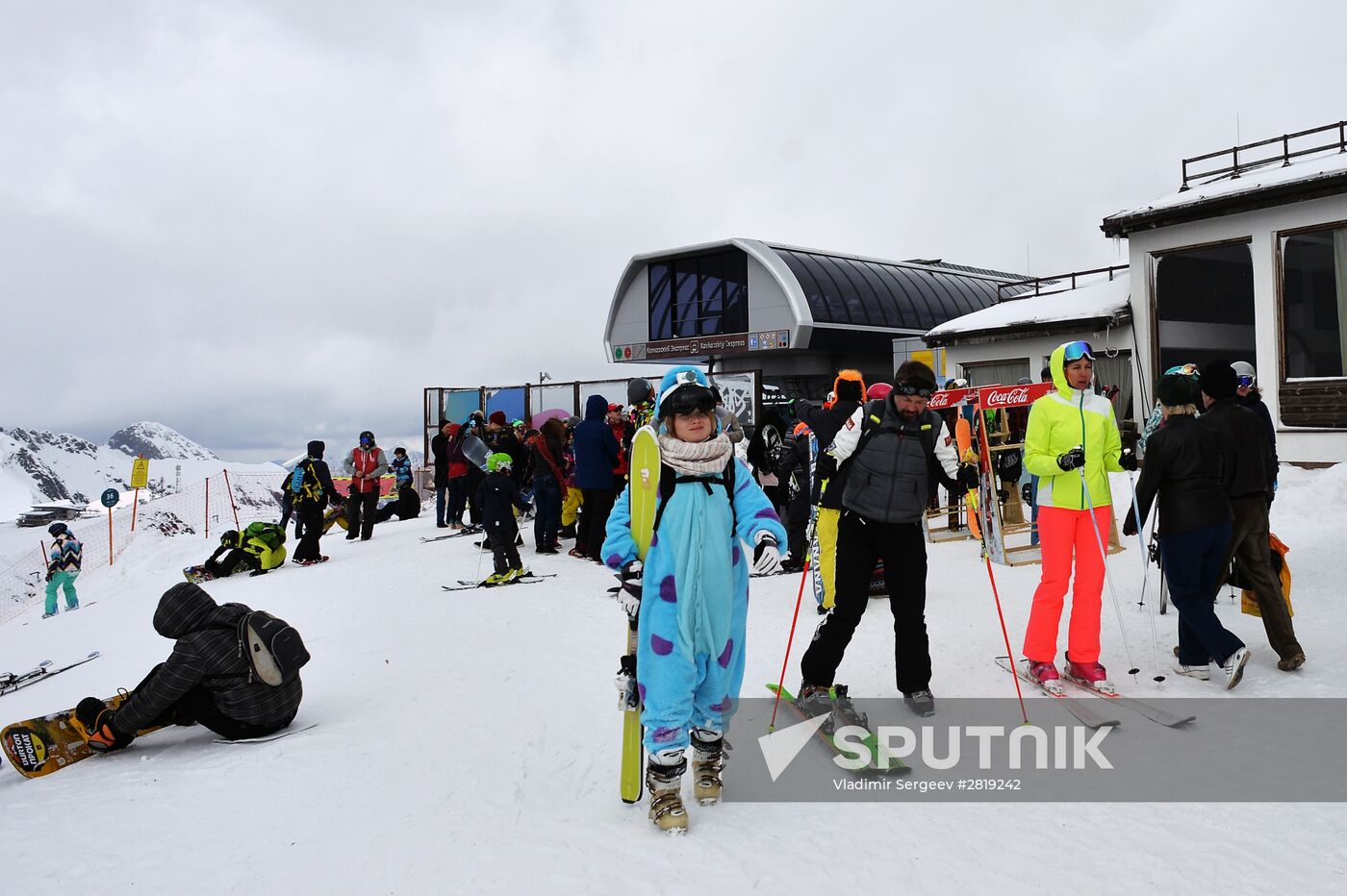 Skiing at Rosa Khutor Alpine Resort in spring