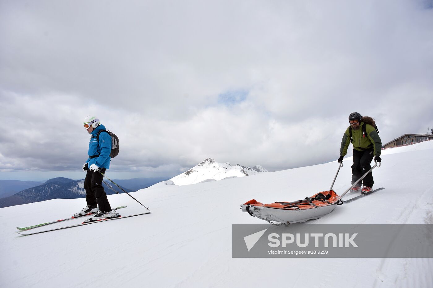 Skiing at Rosa Khutor Alpine Resort in spring