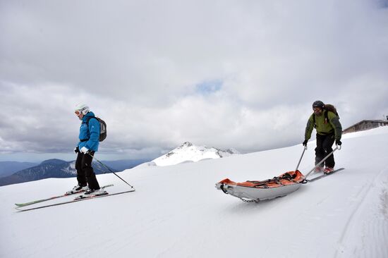 Skiing at Rosa Khutor Alpine Resort in spring