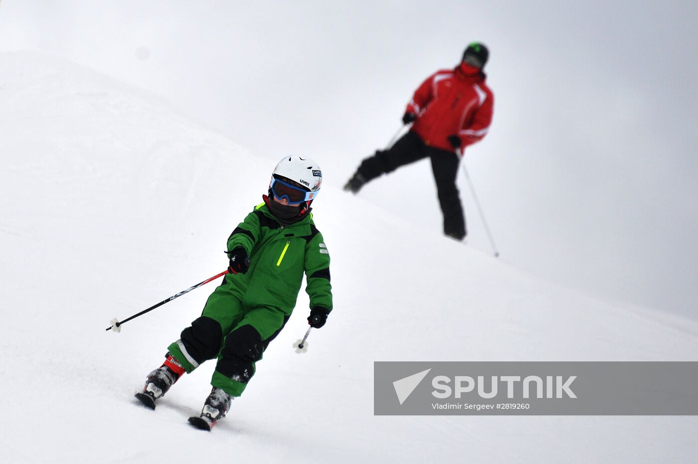 Skiing at Rosa Khutor Alpine Resort in spring