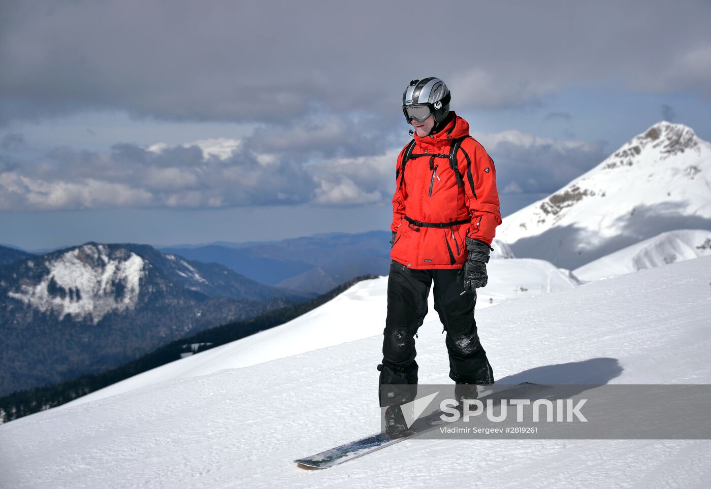 Skiing at Rosa Khutor Alpine Resort in spring