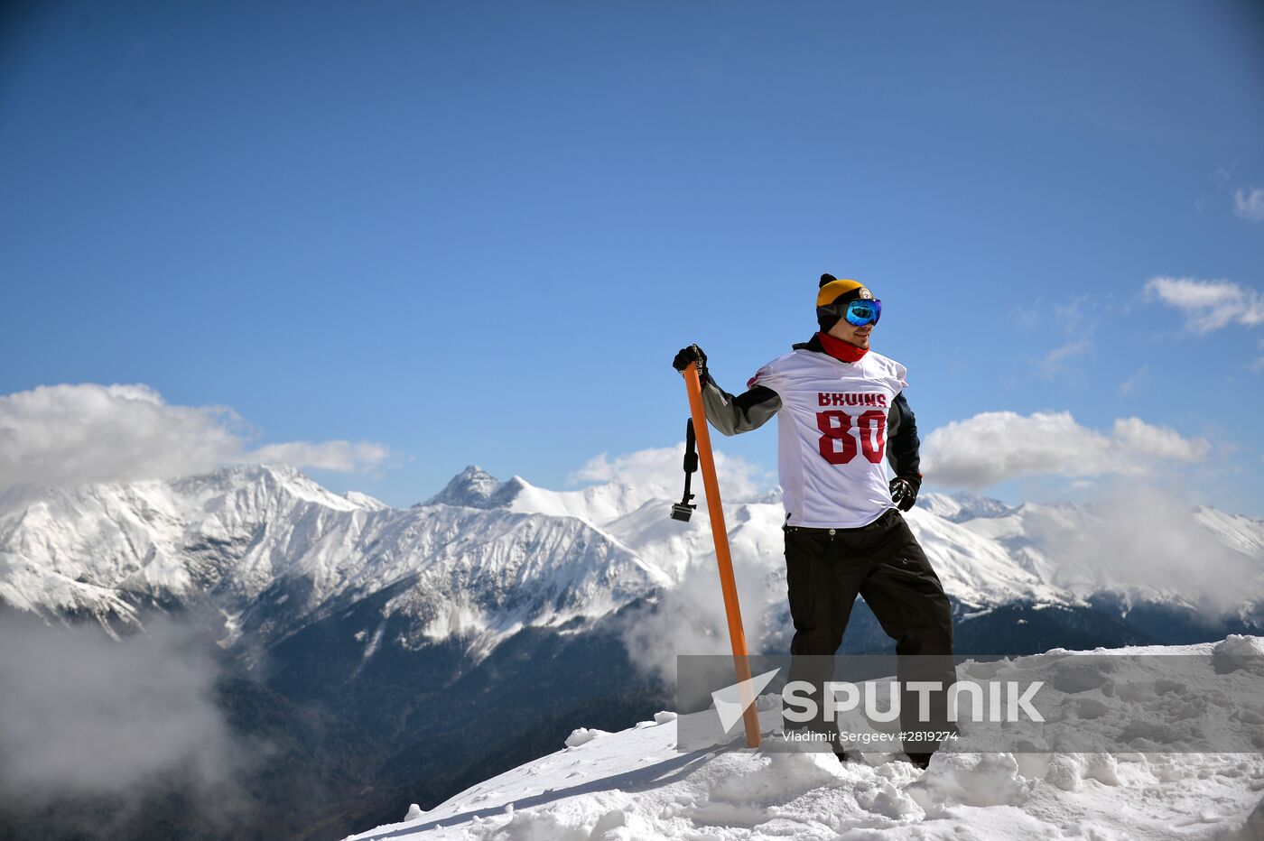 Skiing at Rosa Khutor Alpine Resort in spring