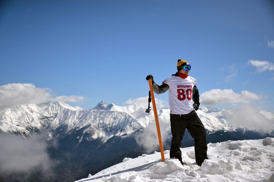 Skiing at Rosa Khutor Alpine Resort in spring