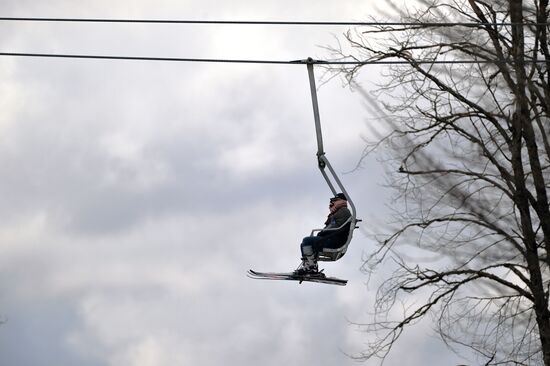 Skiing at Rosa Khutor Alpine Resort in spring