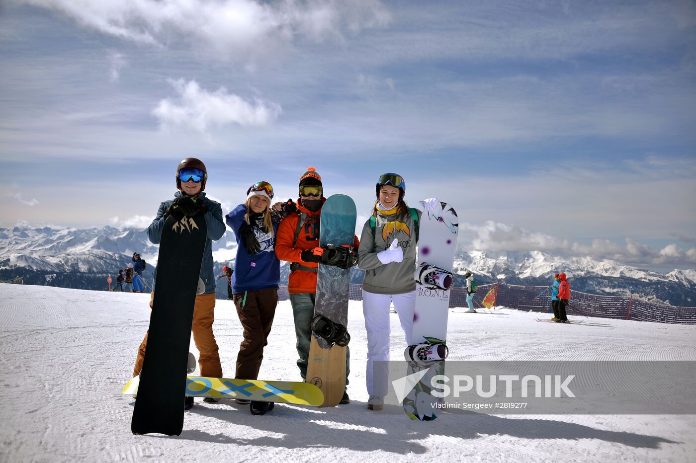 Skiing at Rosa Khutor Alpine Resort in spring