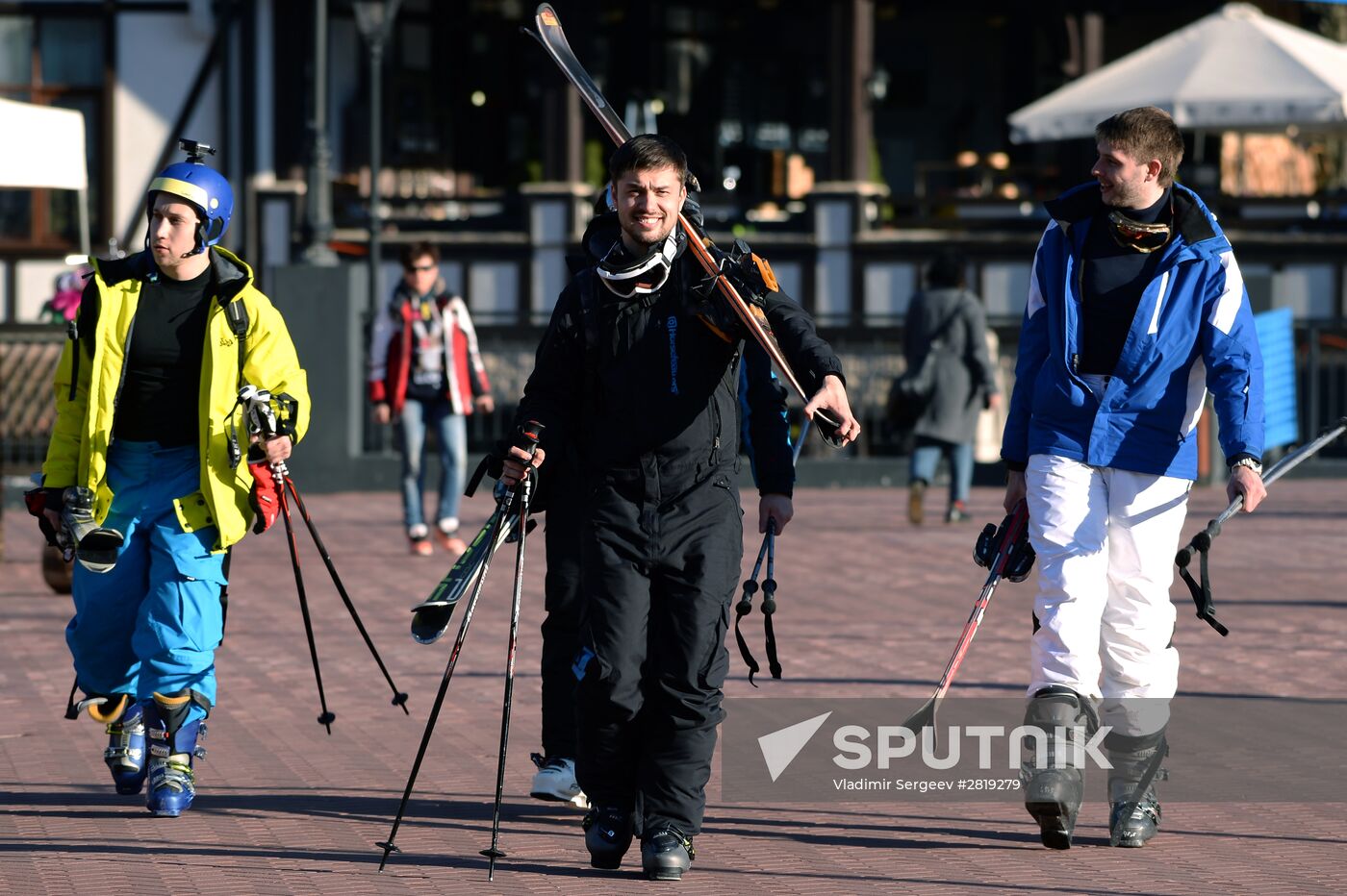 Skiing at Rosa Khutor Alpine Resort in spring