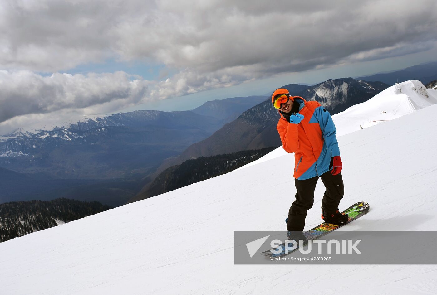 Skiing at Rosa Khutor Alpine Resort in spring