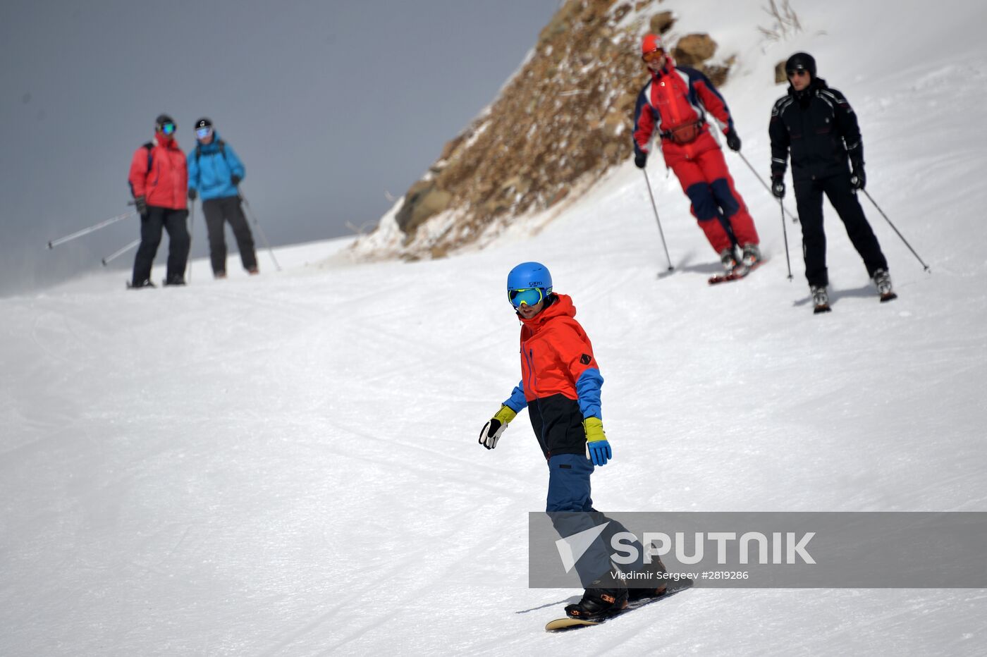 Skiing at Rosa Khutor Alpine Resort in spring