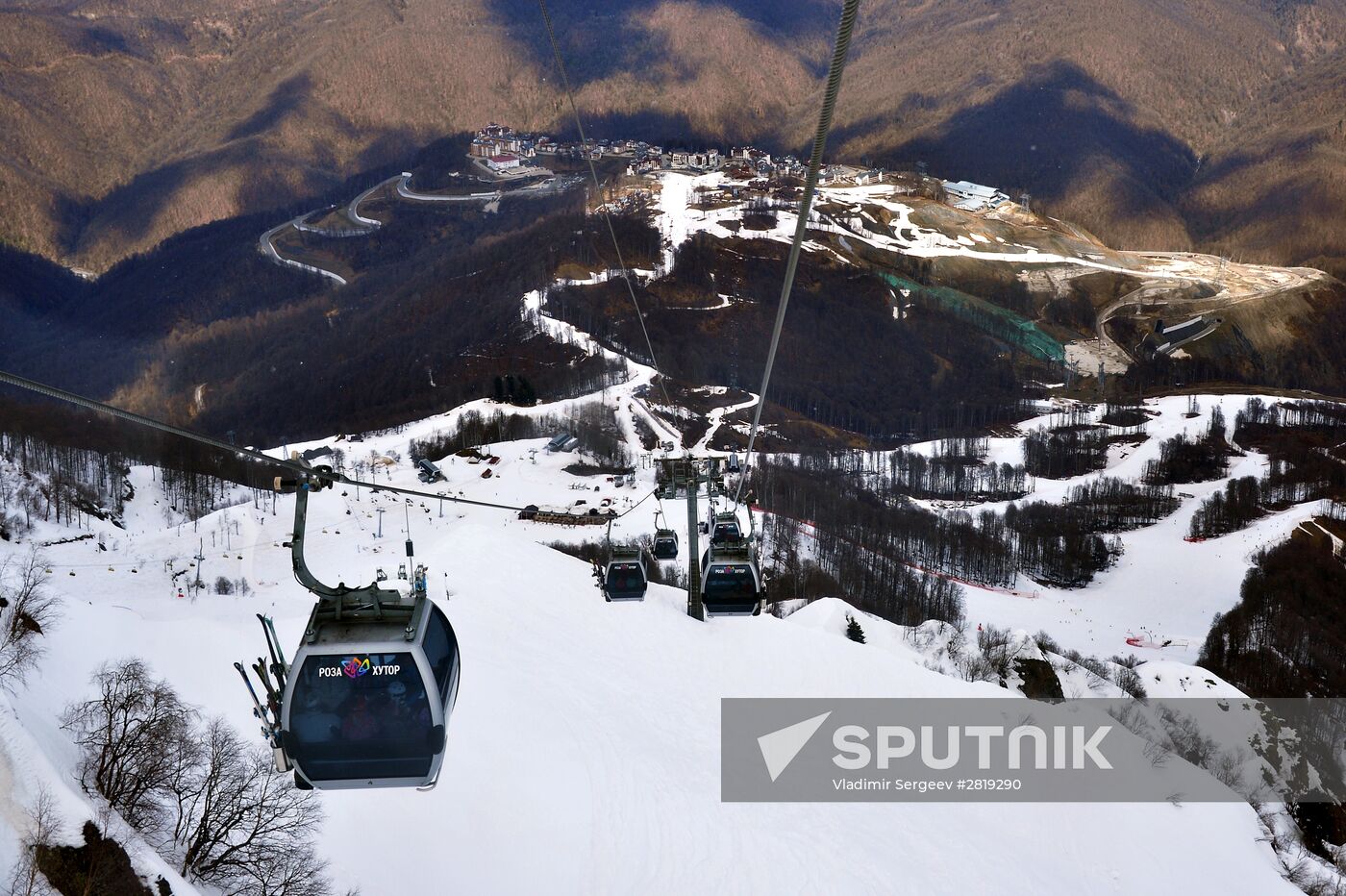 Skiing at Rosa Khutor Alpine Resort in spring