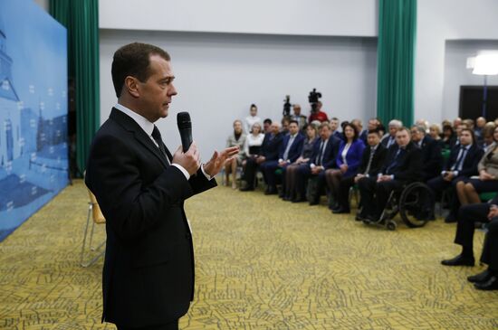 Russian Prime Minister Dmitry Medvedev visits Kemerovo region