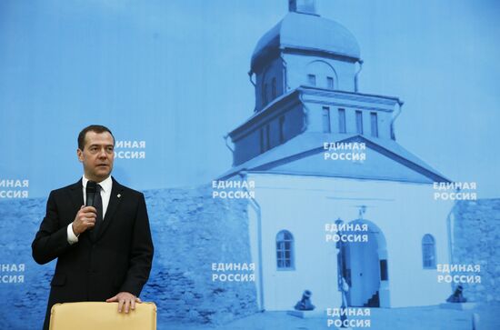 Russian Prime Minister Dmitry Medvedev visits Kemerovo region