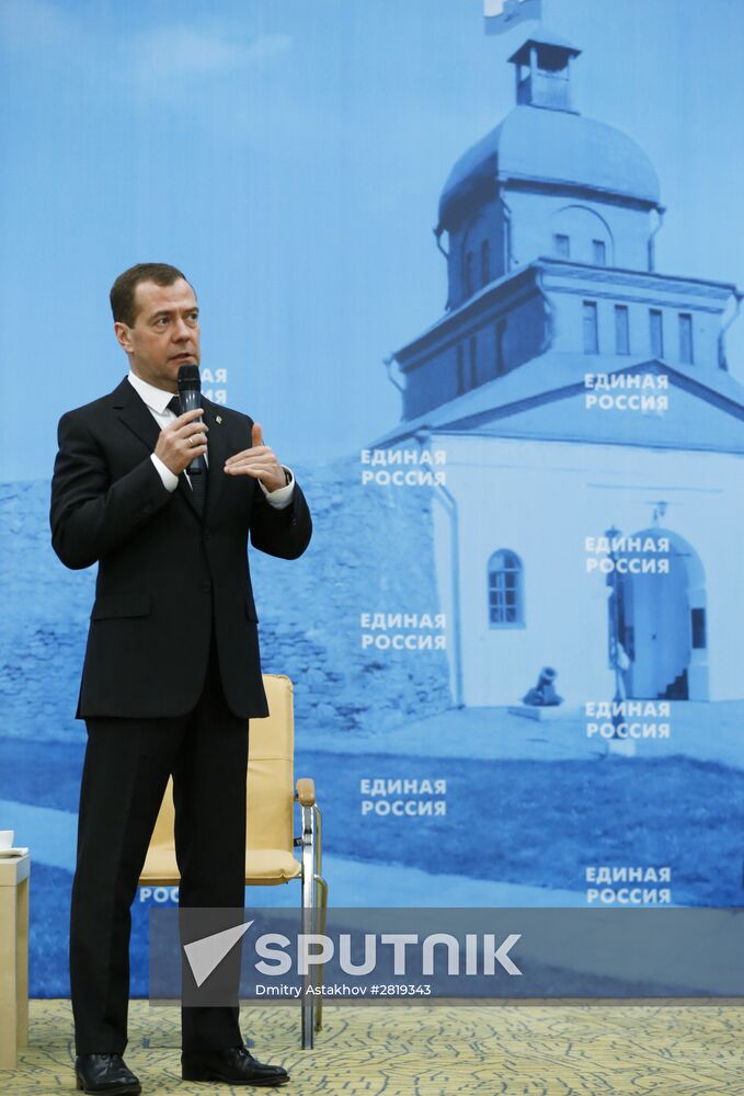 Russian Prime Minister Dmitry Medvedev visits Kemerovo region