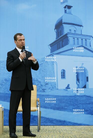 Russian Prime Minister Dmitry Medvedev visits Kemerovo region