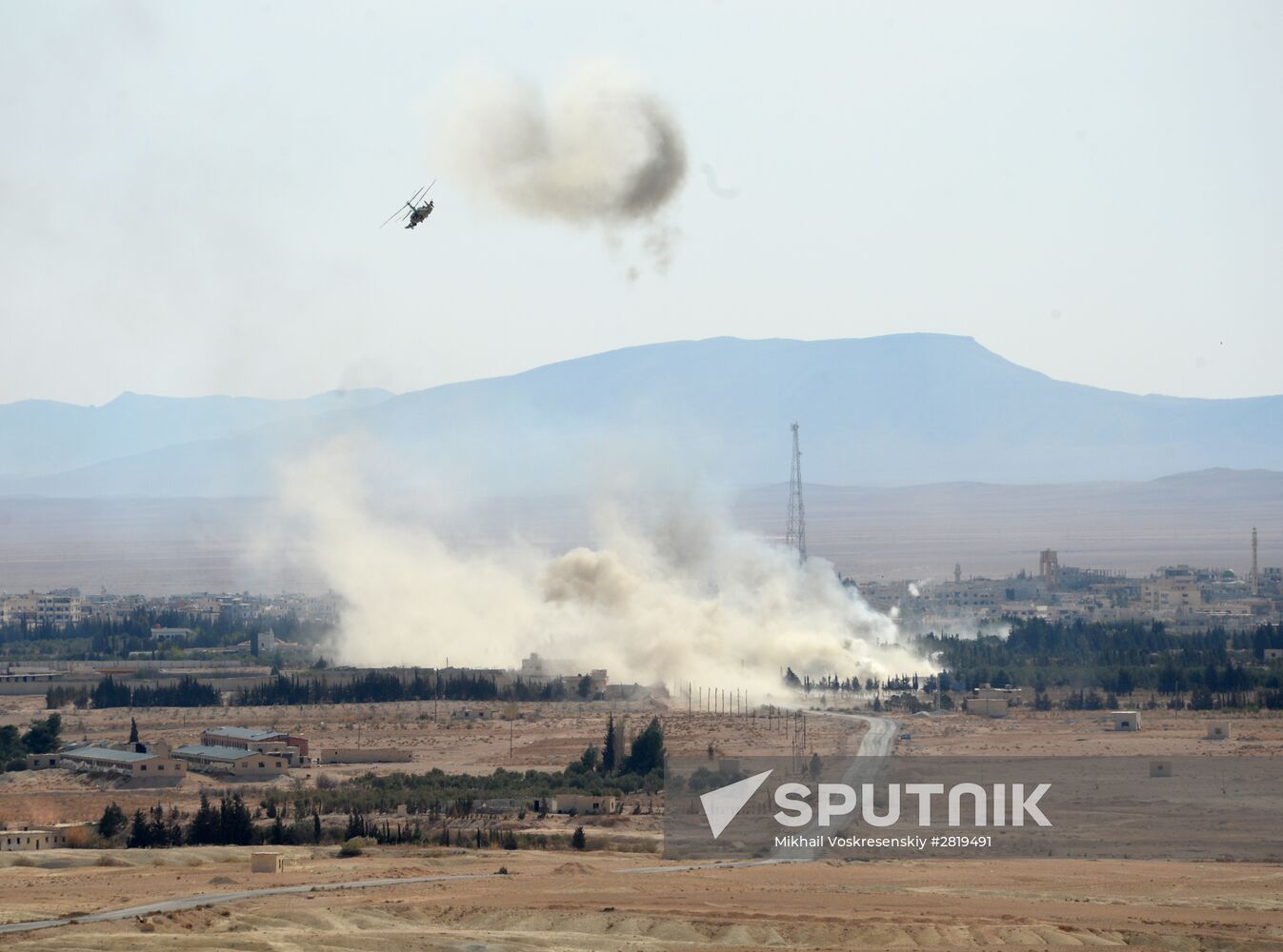 Ka-52 helicopter flies combat mission in Syria