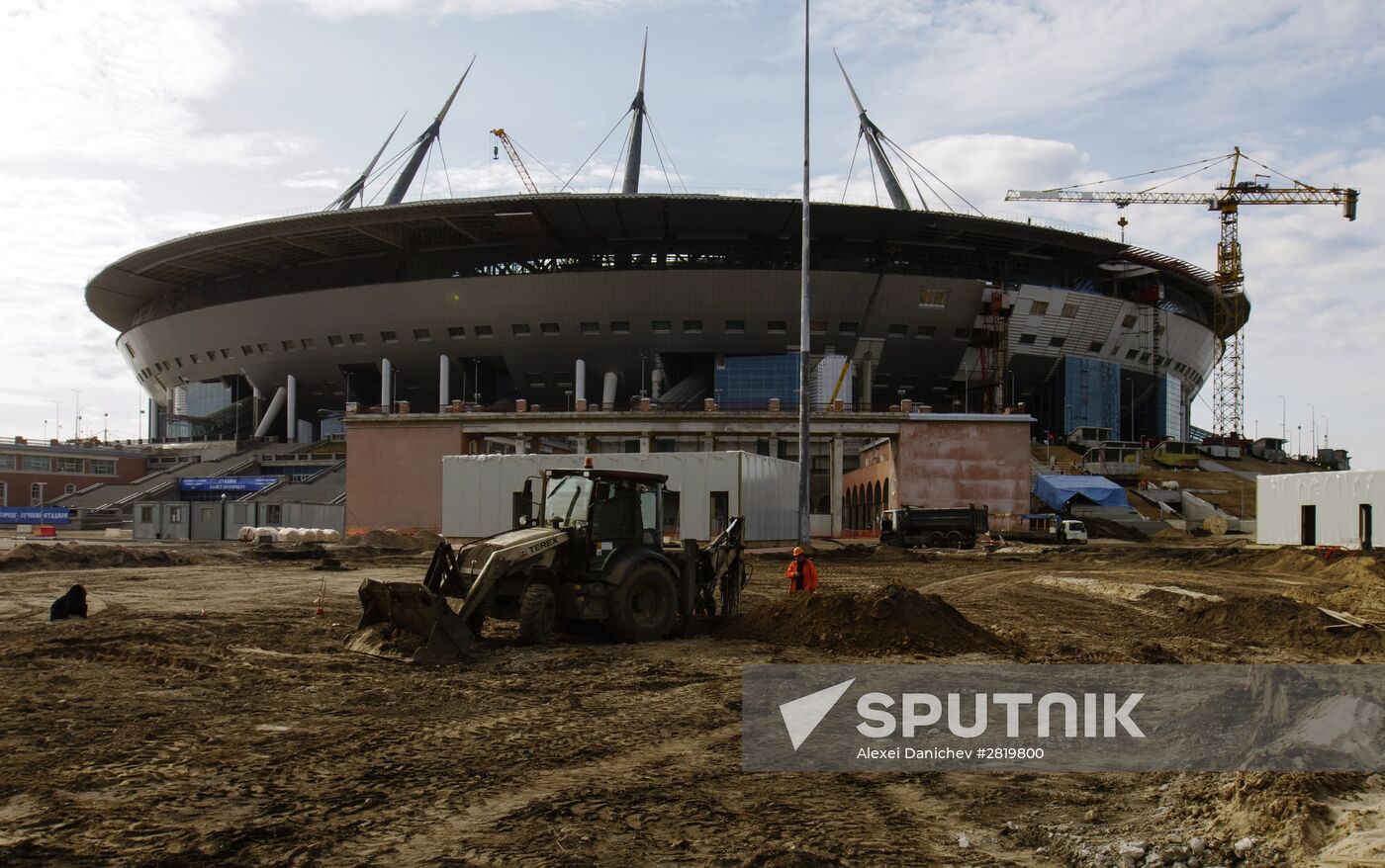 FIFA and Russia 2018 Organizing Committee visit Zenit-Arena Stadium