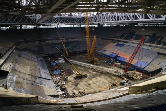FIFA and Russia 2018 Organizing Committee visit Zenit-Arena Stadium