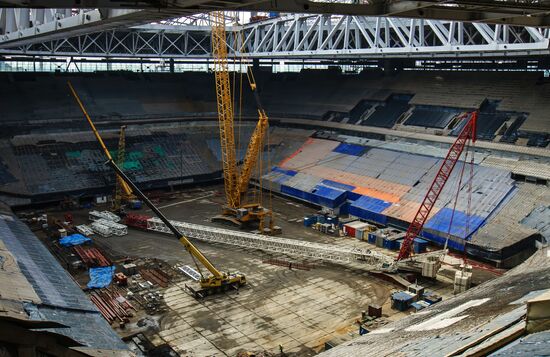 FIFA and Russia 2018 Organizing Committee visit Zenit-Arena Stadium