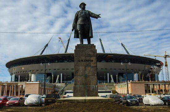 FIFA and Russia 2018 Organizing Committee visit Zenit-Arena Stadium
