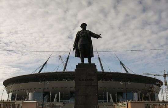 FIFA and Russia 2018 Organizing Committee visit Zenit-Arena Stadium
