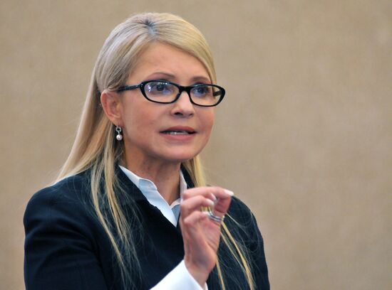 News conference with Yulia Timoshenko in Lvov